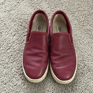 UGG fierce raspberry red pink slip on sneaker shoes 7.5